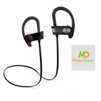 Wireless Sport Bluetooth Headset, Lightweight, Sweatproof, EarHook, for Running, Talking & Listening for Samsung Galaxy J3 Emerge PLUS GIFT [Protective Hard Carry Case&Screen Cleaner] - Grey