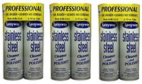 Sprayway Stainless Steel Cleaner, 2/15oz Can, Pack of 6