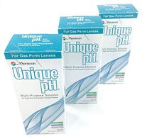 Menicon Unique pH Multi-Purpose Solution with RGP Lens Case.4 Fluid Ounce each - 3 Pack