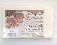 Blank cards and envelopes Ivory set of 8