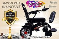 2020 Folding Lightweight Motorized Electric Power Wheelchair Scooter, Remote Control, Aviation Travel Safe Electric Wheelchair Heavy Duty Power Wheelchair (19 Inch Seat)(Black)