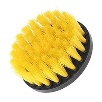 Handfly Drill Brush Power Scrubbing Brush Drill Attachment for Cleaning Showers, Tubs, Bathrooms, Tile, Grout, Carpet, Tires, Boats(yellow,4")