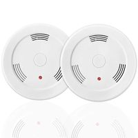 2 Pack Combination Smoke and Carbon Monoxide Detector Battery Operated, Travel Portable Photoelectric Fire&Co Alarm for Home, Kitchen