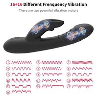 LTY USB Charging Dual Motor Enhanced Rabbit Ear Vibra&tor Personal Magic Wand Body Wand Massager Sunglasses T-Shirt Sunglasses