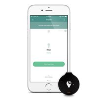 TrackR bravo - Bluetooth Tracking Device. Item Tracker. Phone Finder. iOS/Android Compatible. Generation 3, Black (2 Pack)