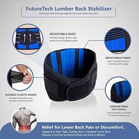 FutureTech Back Brace Support with Dual Adjustable Strap-L/XL