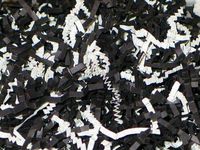 12oz Tuxedo Black White Gift Basket Shred Crinkle Paper Filler Bedding