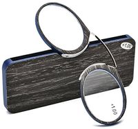 Pince Nez Style Clamp Nose Resting Pinching Reading Glasses ith No Temple Arms Readers for Men and Women FJB02 (Gray, 2.0)