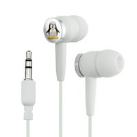 Penguin Snow Bird Novelty in-Ear Earbud Headphones - White