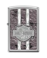 Zippo Harley-Davidson Stripes High Polish Pocket Lighter, Chrome