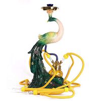 Hookah Set, Arabian Hookah Resin Cigarette with Led Light, Craft Hookah Set + 5 Hookah Coal,4