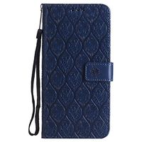 Huawei P20 Pro Case, Lomogo Leather Wallet Case with Kickstand Card Holder Shockproof Flip Case Cover for Huawei P20Pro - LOYYO24143 Navy