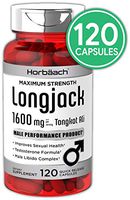 Longjack Tongkat Ali 1600 mg | 120 Capsules | Longifolia Root Extract Powder | Testosterone Formula | Non-GMO, Gluten Free | by Horbaach