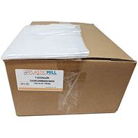 PlasticMill 7-10 Gallon Garbage Bags: Clear, 1 MIL, 24x23, 500 Bags.