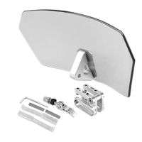 Goldfire Universal Motorcycle Windshield Airflow Adjustable Windscreen Wind Deflector for Kawasaki BMW Benelli KTM Triumph(Color: Black))