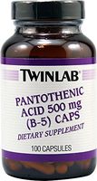 TwinLab Pantothenic Acid (B-5) Caps