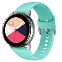 NAHAI Compatible Galaxy Watch Active Band, Soft Silicone Replacement Watch Band Sport Strap Waterproof Wristband Compatible Galaxy Watch Active Smartwatch, Small, Teal