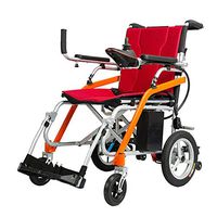 Lightweight Portable Electric Wheelchair - Electric Wheelchair Smart Disabled Elderly Scooter Foldable Semi-Automatic Four-Wheeled Elderly Go Out