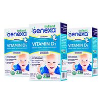 Genexa Vitamin D3 Drops for Infants – 270 Servings (3 Pack) | Certified Organic, Non-GMO, Kosher, Pediatrician Recommended | Promotes Healthy Growth & Bone Development