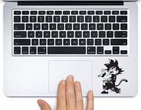 Goku Kamehameha Dragonball Printed Trackpad Clear Vinyl Decal Sticker Compatible with Apple MacBook Pro Air 11" 12" 13" 15" All Years Laptop Trackpad Keyboard (11 " Macbook Air)