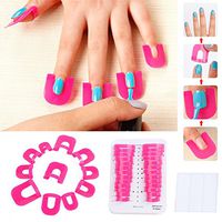 Nail Polish Protector - Nail Protector - 2 x 26Pcs/Pack Nail Protector Nail Polish Tips Form Pro Uv Gel Forms Women Uv Gel Tips Plastic Nail Gel Forms Nail Art #84224 - Nail Art Skin Protector