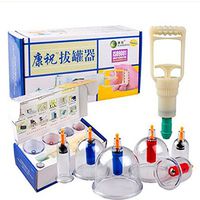 JIAHAO Kangzhu 6-Cup Chinese Rotary Cupping Therapy Set, Vacuum Therapy
