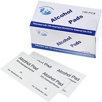 Lylinan Alcohol Pads, 100Pcs Alcohol Prep Pads Wipes, Individually Wrapped Alcohol Wipes Pack for Smartphone & Portable Devices Cleaning, Thick Alcohol Swabs Myopia Lens Wipes, 75% Alcohol Cotton Pads