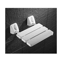 FMLSDMFS Shower Grab Bars Bath Bathroom Folding Stool, White Folding Wall Stool Elderly Pregnant Women Bathroom Bath Stool Shower Chair Bathroom Safety Handle Seat Bench Seat