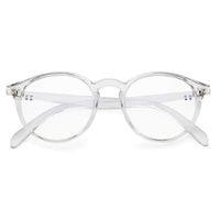 Blue Light Blocking Glasses Vintage Round Minimize Digital Headache Anti Eyestrain Tablet Reading/Gaming/Phones Glasses, Men/Women (Transparent)