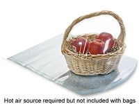 Pack Of 100, 12 X 14" Dome Solid Clear 100 Gauge Pvc Shrink Basket Bags