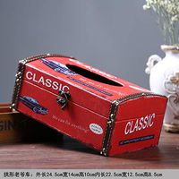 T-ZJHC European Creative car Tray Tray ktv Living Room Coffee Table Household Tissue Box, Apricot Classic car (Arch Type)