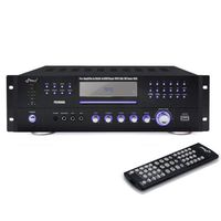 4 Channel Pre Amplifier Receiver - 1000 Watt Compact Rack Mount Home Theater Stereo Surround Sound Preamp Receiver W/ Audio/Video System, CD/DVD Player, AM/FM Radio, MP3/USB Reader - Pyle PD1000A