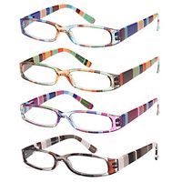 Gamma Ray Women's Reading Glasses - 4 Pairs Ladies Fashion Readers for Women - 2.50