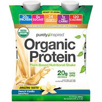 Purely Inspired Organic Protein Shake, Ready to Drink, 20g Plant Based Protein, , Decadent Vanilla (12 count), Package may vary