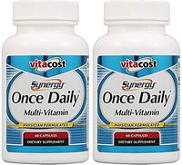 Vitacost Synergy Once Daily Multi-Vitamin Dietary Supplement -- 60 Capsules (Two Bottles each of 60 Capsules)