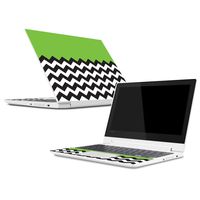 Mightyskins Skin Compatible with Lenovo Chromebook C330 (2018) - Lime Chevron | Protective, Durable, and Unique Vinyl Decal Wrap Cover | Easy to Apply, Remove, and Change Styles | Made in The USA