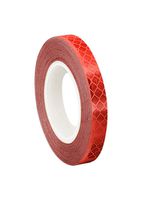 3M 3432 Red Micro Prismatic Sheeting Reflective Tape, 0.5" width x 5yd length (1 roll)