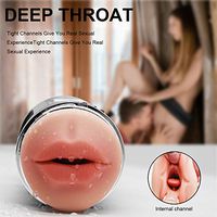 Exquisite Workmanship Electric Blow-Job Men Deep Throat Sucking Oral Cup Vibrating Masturbator Cup Automatic Aircraft Cup Man Toy Hands Free Underwear Device for Men Tshirt Male Masturbation