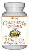 CurEase Garcinia Cambogia 95% HCA (Hydroxycitric Acid) Gummi Gutta 750mg Vegetable Capsules 90 Servings