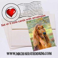 Michael Steddum Sporting Days, Irish Setter Note Card Set