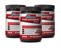 pre-Workout Powder - Pure GLUTAMINE Powder 5000MG - PRE & Post Workout - glutamine Amino Acid Supplement - 3 Cans 900 Grams