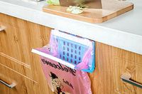 Katoot@ Plastic Kitchen Cupboard Drawer Door Trash Bags Rack Stand Foldable Food Wastes Bin Dustbin Hanging Storage Rack Organizer