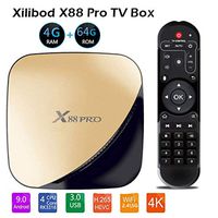 Android 9.0 TV Box 4GB RAM 64GB ROM, RK3318 Quad-Core 64bit Cortex-A53, Penta-Core Mali-450,HDMI 2.0a for 4k@60Hz, 2.4G/5G Dual-Band WiFi, 4K VP9 H.265 1080P Video decoders - Model Number:X88 PRO