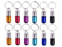 (Lot of 12) Pill Case Keychain Keyring Drug Holder Aluminum Medicine Box Waterproof By Spreezie
