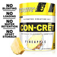 Promera Sports, CON-CRET Creatine HCl Powder, Micro-dose, No Bloating, No Upset Stomach, No Water Retention, No Loading, Made in USA, Gluten Free, Keto Friendly, Pineapple, 64 Serving
