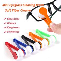12 Pcs BRMDT Mini Eyeglass Cleaner Cleaning Brush, Spectacles Soft Fiber Cleaner, Portable Colorful Cleaning Clip, Cleaning Tool for Glasses/Eyeglasses/Sunglasses (Color Random)