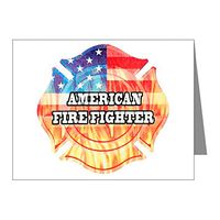 Note Card American Firefighter