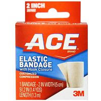 Ace Elastic Bandage with Hook Closure, 1 Bandage - 2 Inches by 51.2 Inches each (Value Pack of 6)