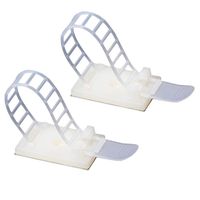 BESPORTBLE 50 pcs Cable Tie Adjustable Self Adhesive Cable Wire Cord Clamps Management Organizer Holder Fasteners Fixer for Office