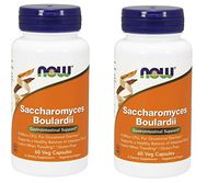 NOW Foods - Saccharomyces Boulardii Gastrointestinal Support - 60 Vegetarian Capsules ( Multi-Pack)